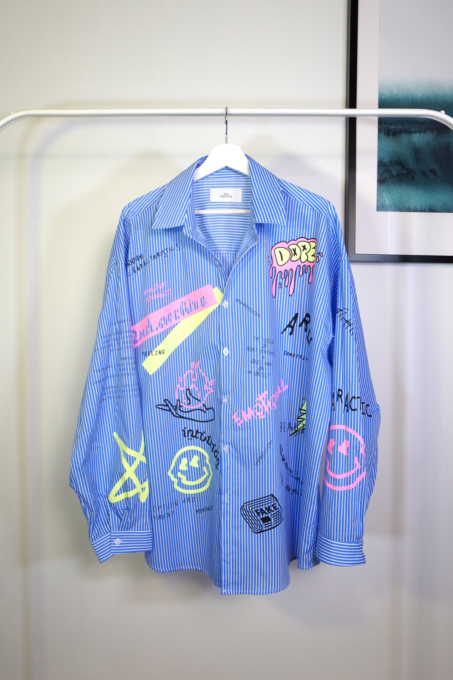 [2nd Archive] Neon Smile Print Button-down shirts @ArchiveYoran