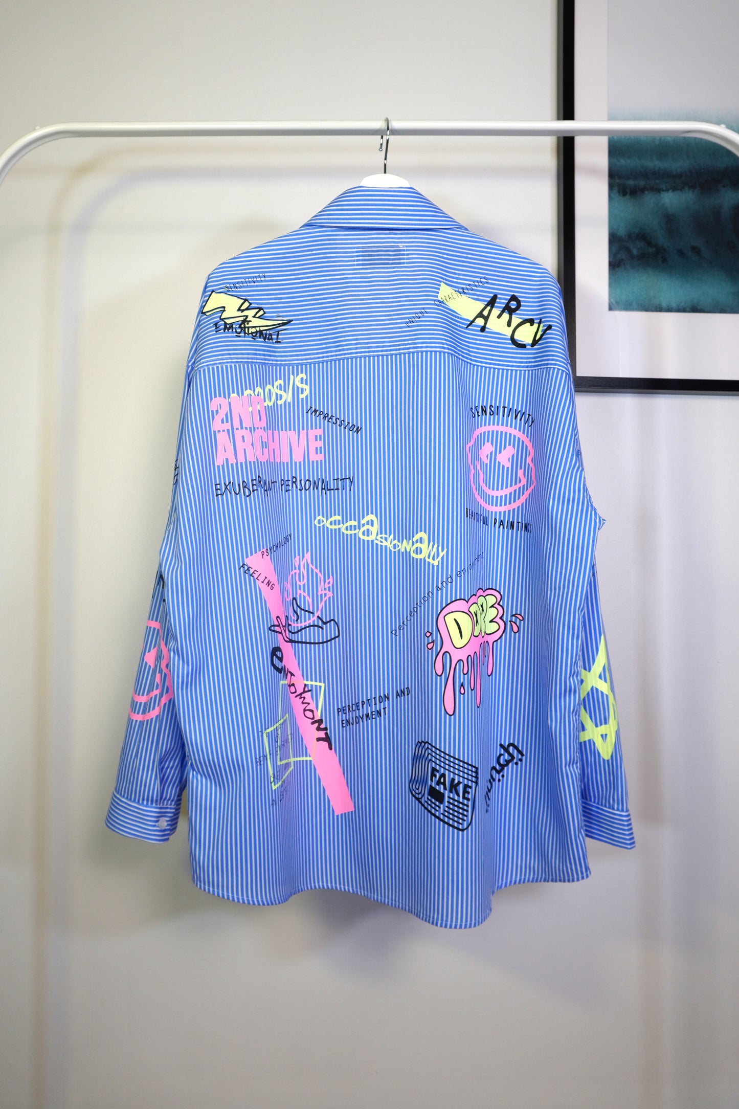 [2nd Archive] Neon Smile Print Button-down shirts @ArchiveYoran