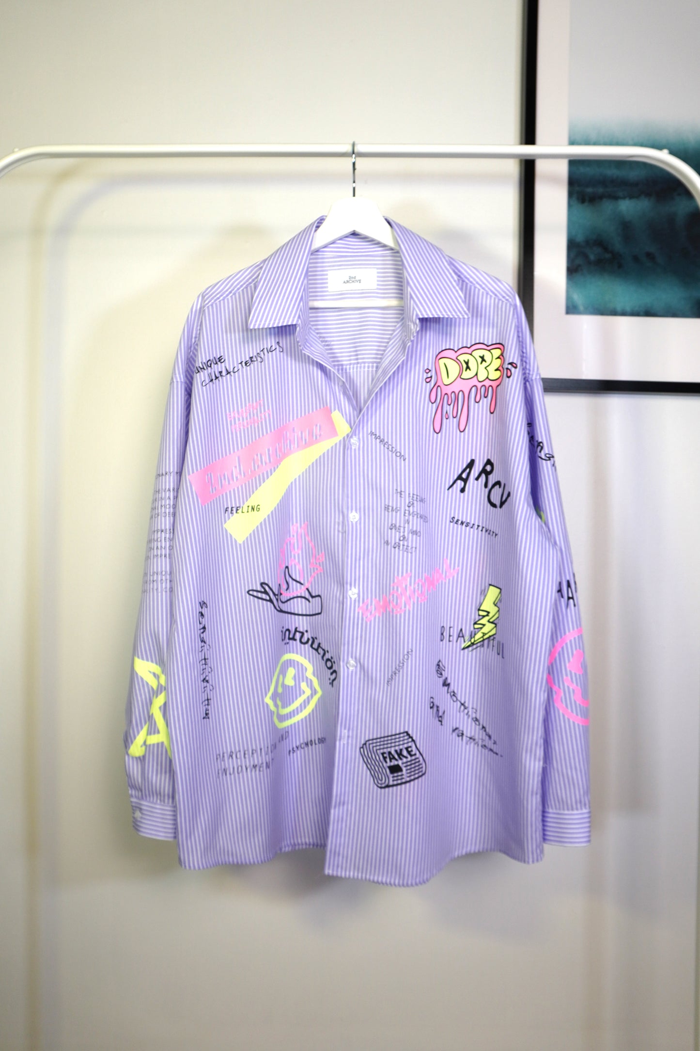 [2nd Archive] Neon Smile Print Button-down shirts @ArchiveYoran